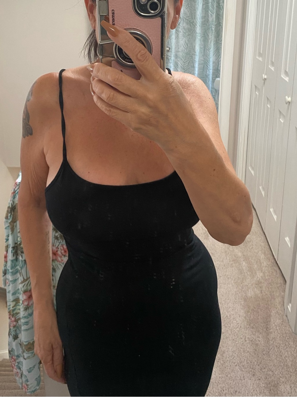 Black bodycon maxi dress size M